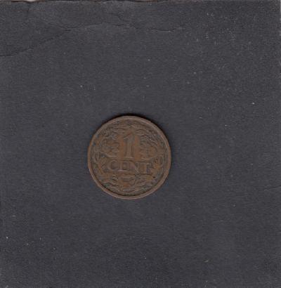Beschrijving: 1 Cent WILHELMINA 